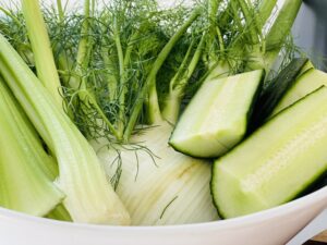 closeup bowl of green vegetables
